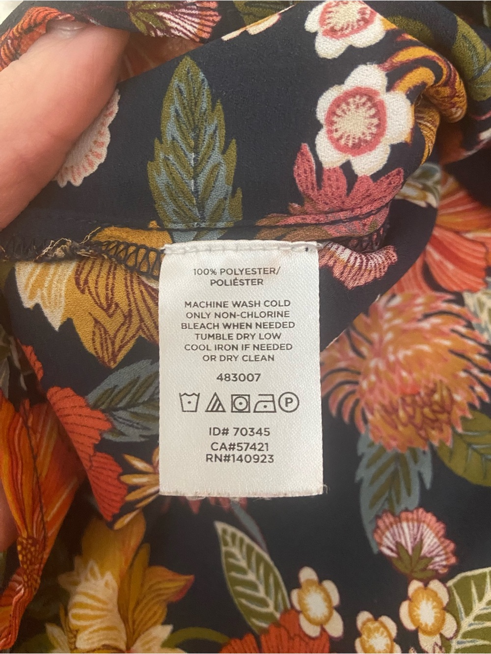 LOFT FLORAL SLEEVELESS BLOUSE SIZE XL - Picture 6 of 8